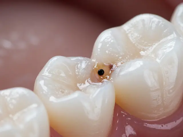 Co je černá tečka na zubu? Příčiny, rizika a řešení mezizubního kazu